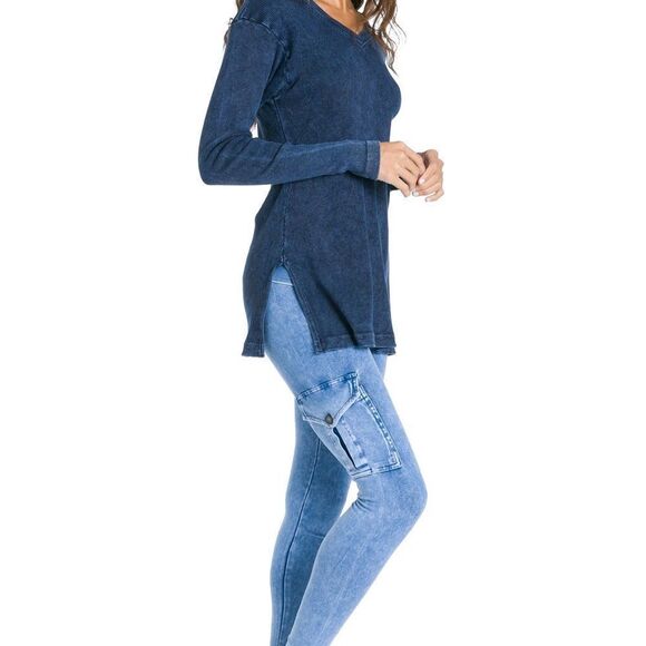 Hardtail Clothing 100% Cotton Vintage Rib Oversized Tunic Tee - Mineral Wash NWT - Picture 4 of 4